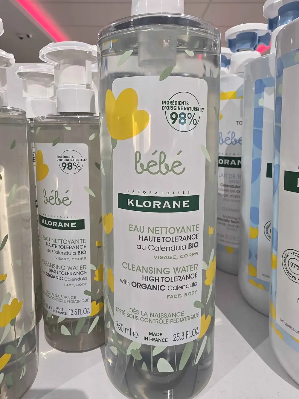KLORANE - Eau nettoyante au calendula visage et corps bio bébé