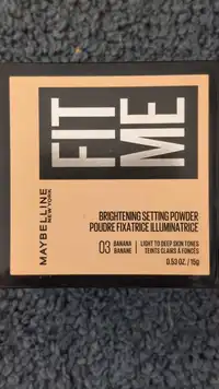 MAYBELLINE NEW YORK - Fit me - Poudre fixatrice illuminatrice 03 banane
