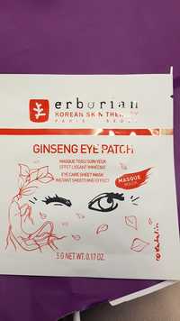 ERBORIAN - Ginseng eye patch - Masque tissu soin yeux