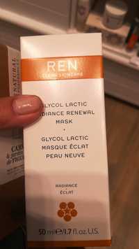REN - Glycol lactic - Masque éclat peau neuve