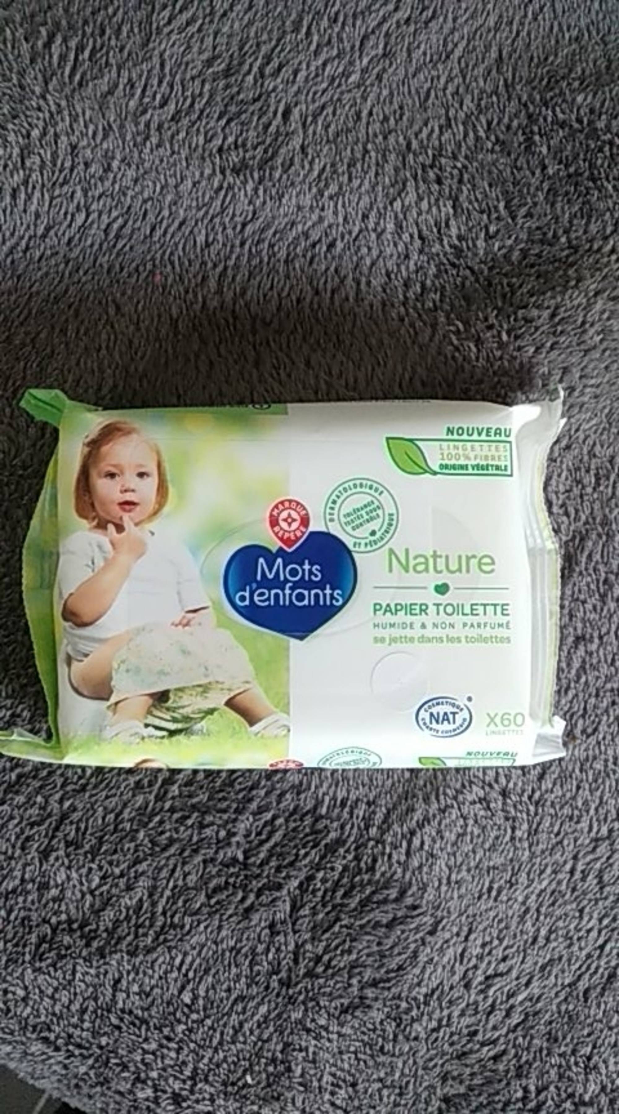 MARQUE REPÈRE - Mots d'enfants nature - Papier toilette humide & non parfumé