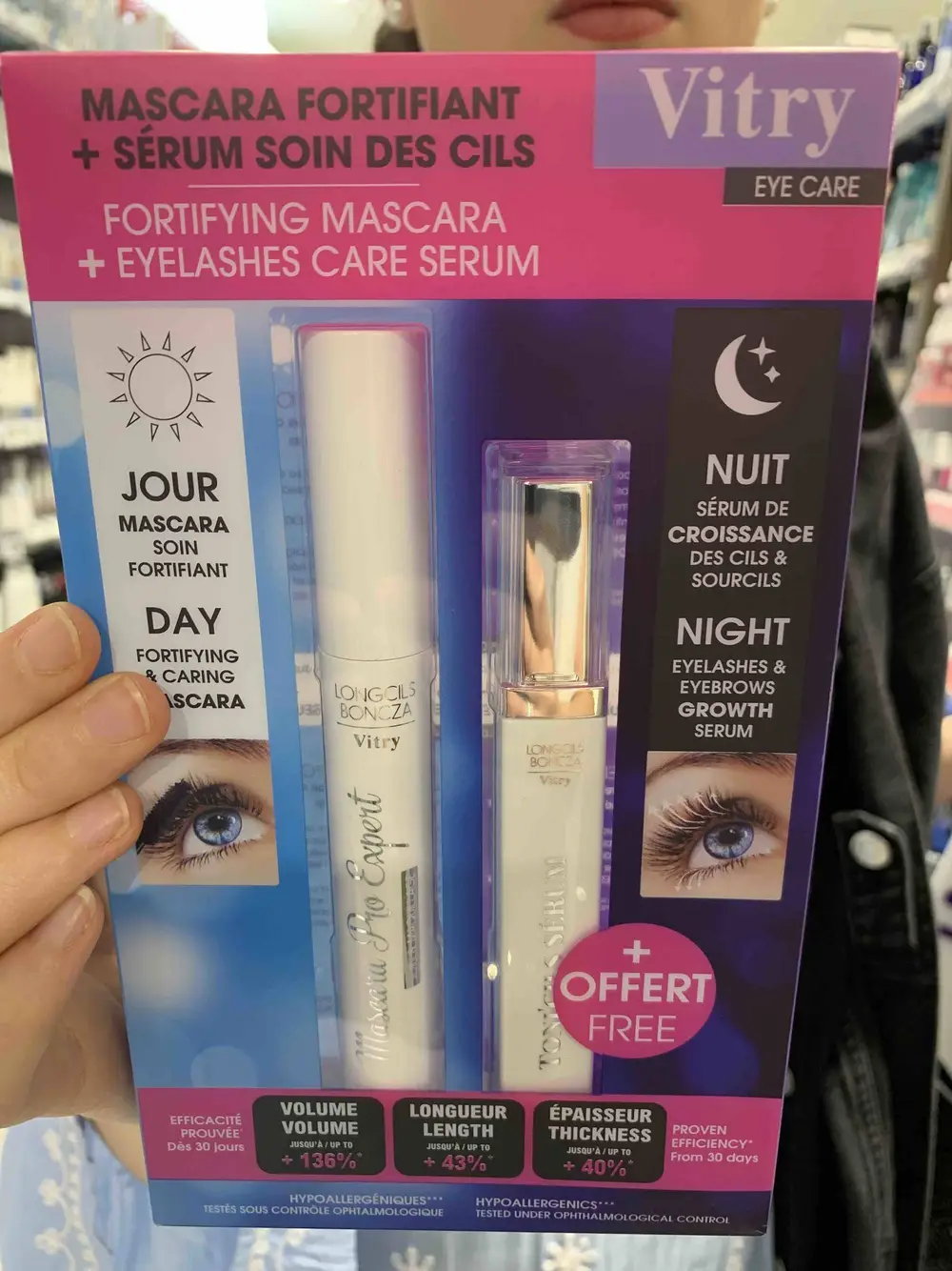 VITRY - Mascara fortifiant + sérum soin des cils