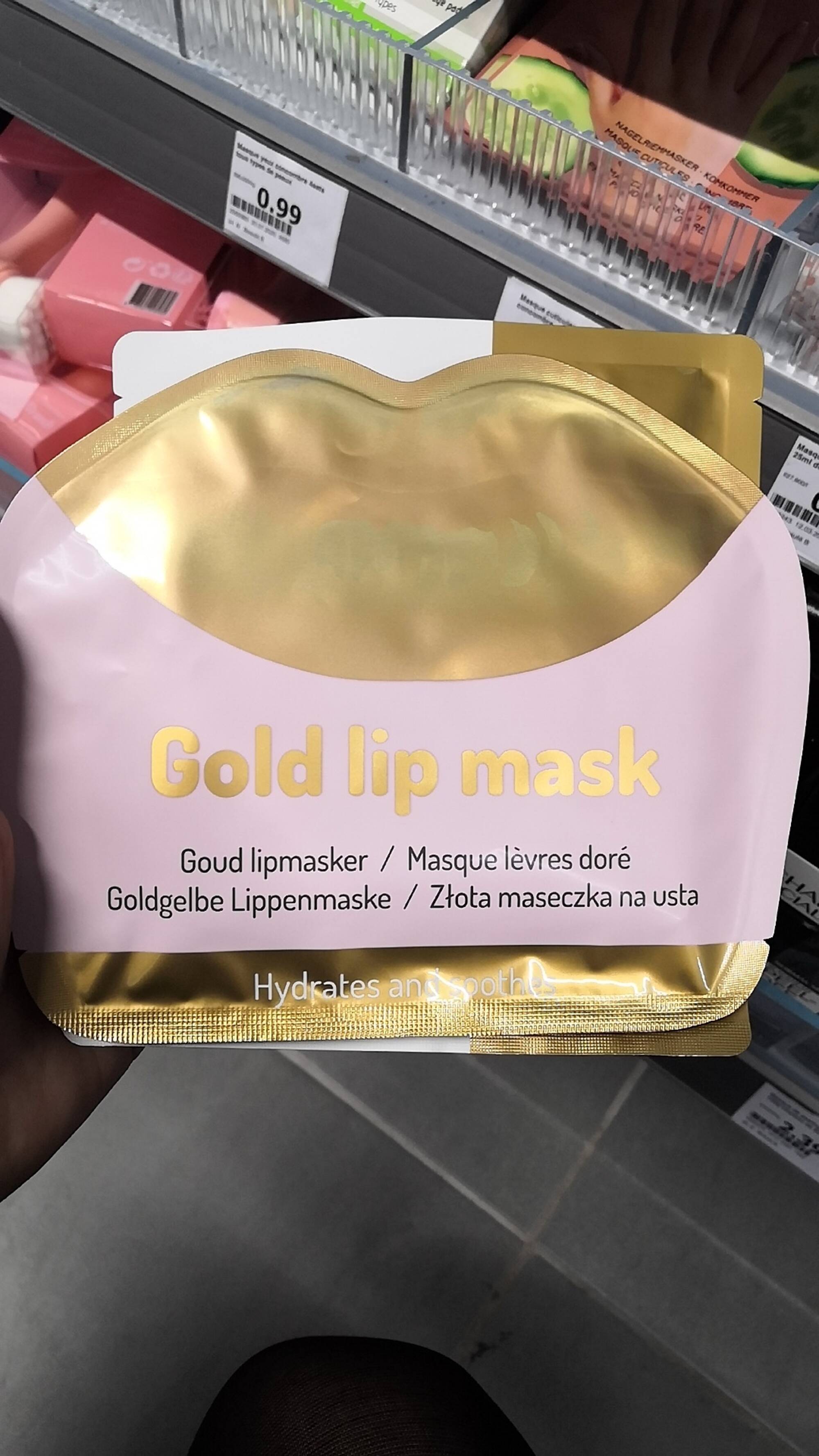 MASCOT - Masque lèvres doré