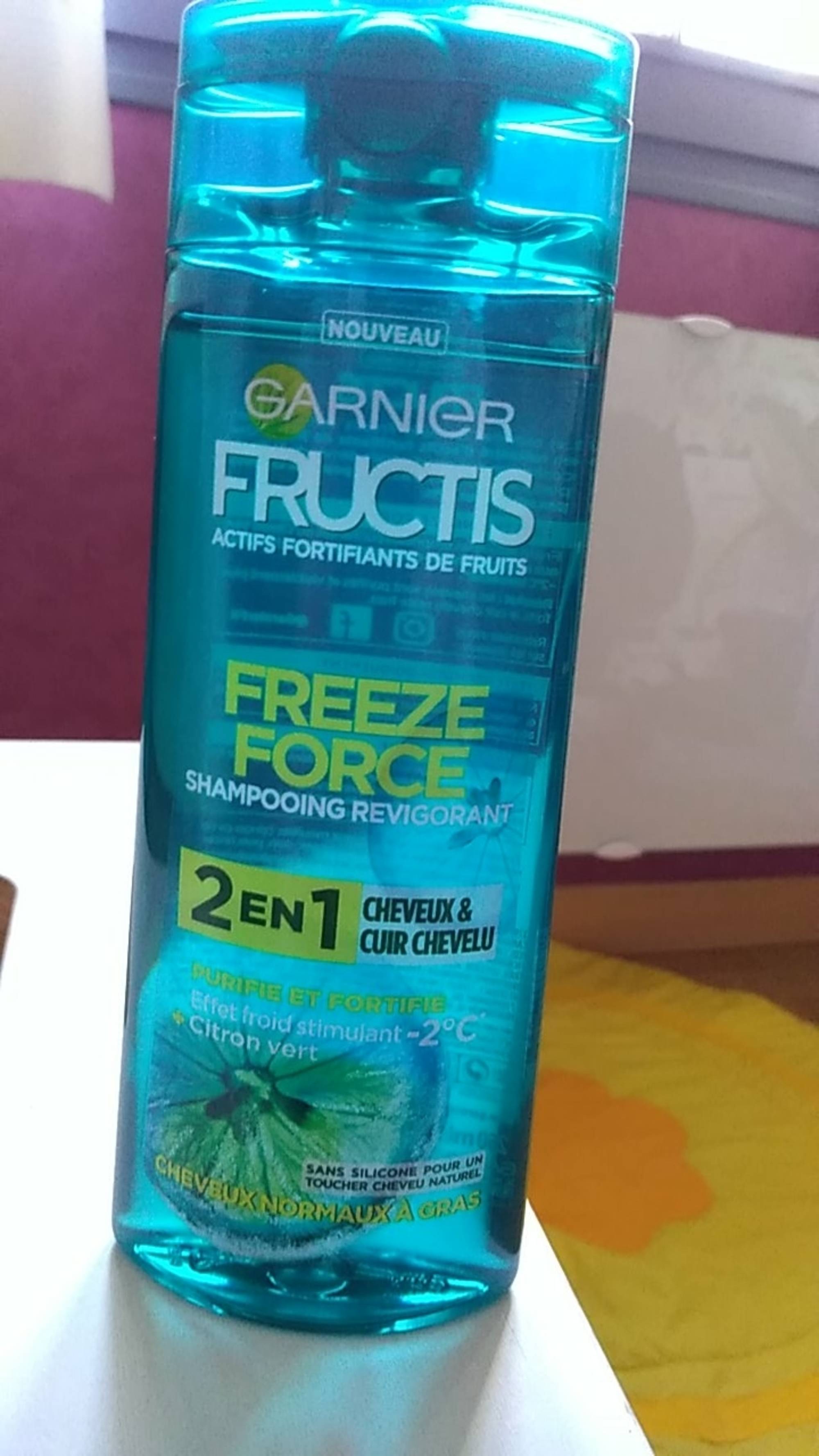 GARNIER - Fructis freeze force - Shampooing revigorant 2 en 1