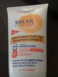 L'ORÉAL PARIS - Solar expertise - Soin solaire anti-âge protection collagène FPS 50+