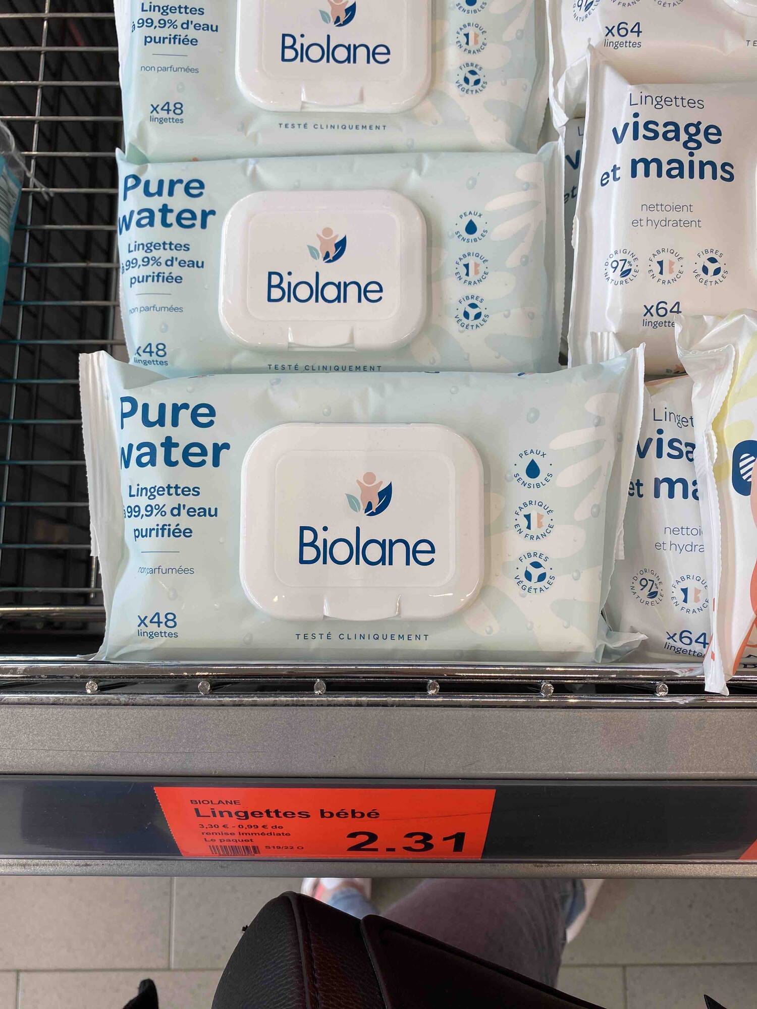 BIOLANE - Pure water - Lingettes 