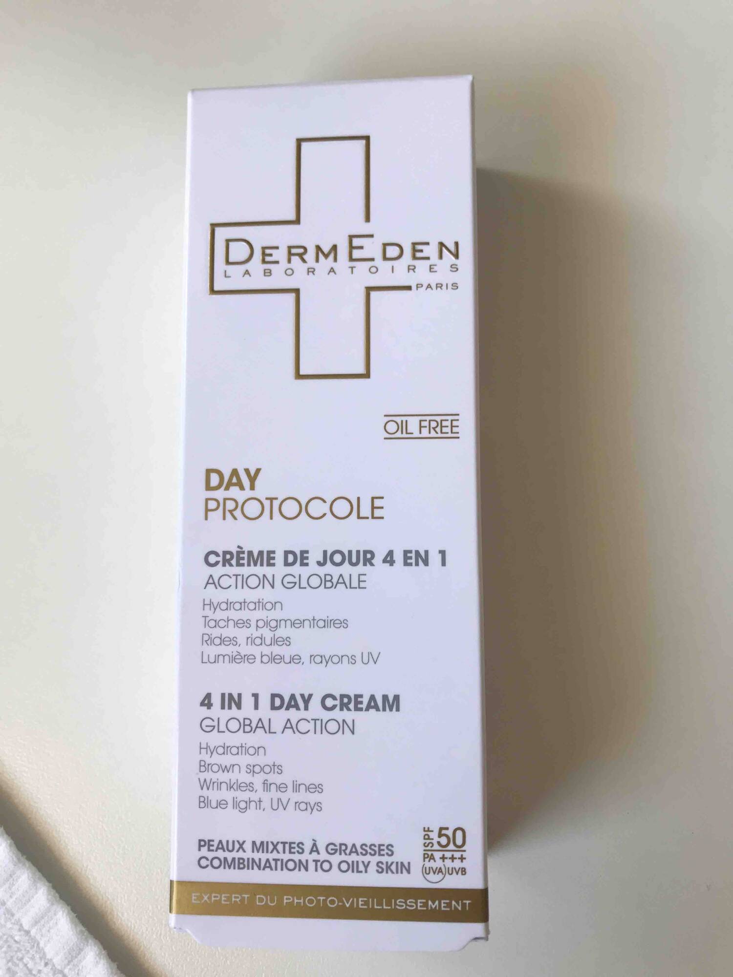 DERMEDEN - Day protocole - Crème de jour 4 en 1 SPF 50