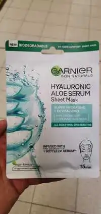 GARNIER - Hyaluronic aloe serum - Sheet mask