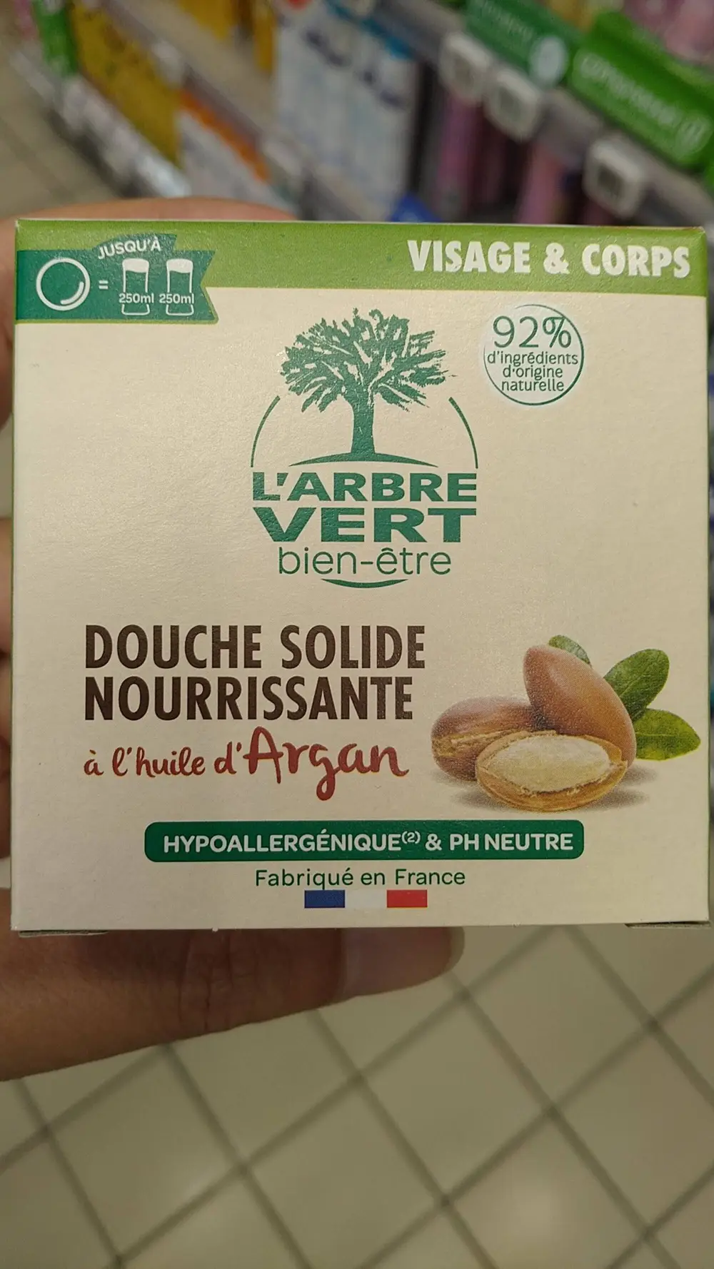 L'ARBRE VERT - Douche solide nourrissante à l'huile d'Argan