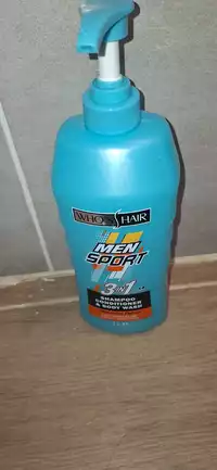 WHO'S HAIR ? - Men sport - 3 in 1 shampoo conditioner & body wash