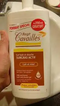 ROGÉ CAVAILLÈS - Gel bain et douche surgras actif - Lait et miel