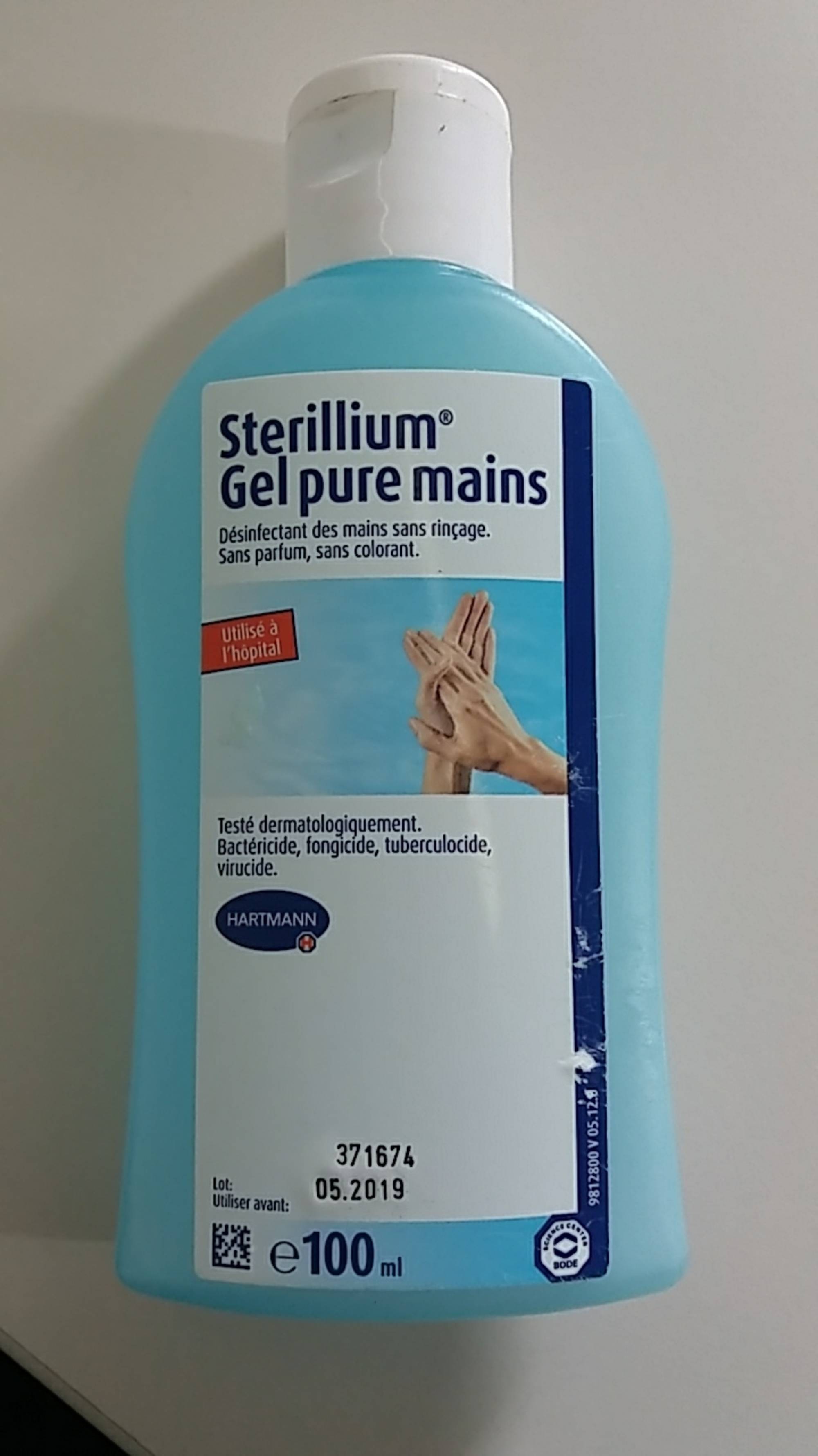 HARTMANN - Sterillium - Gel pure mains