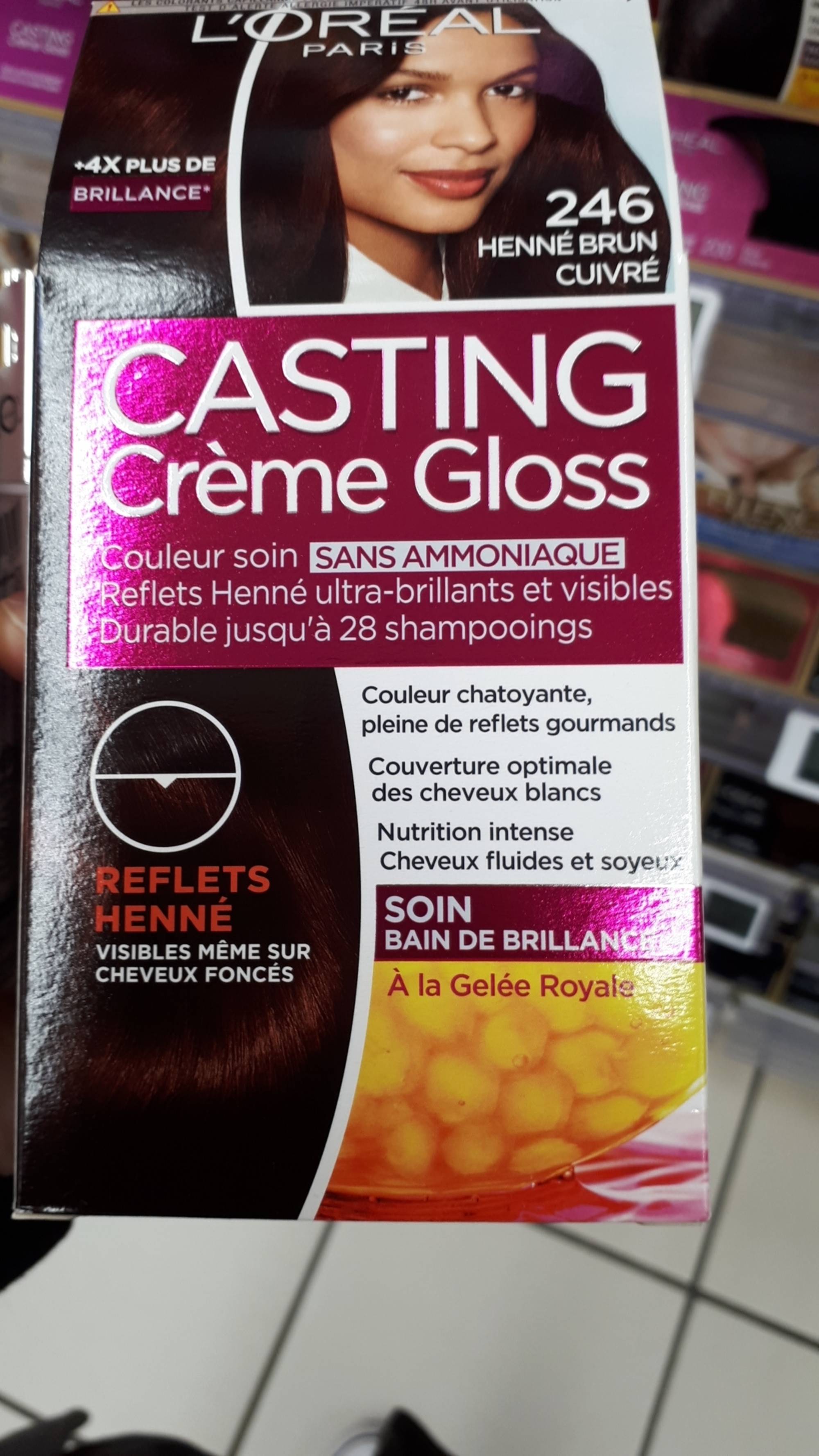 L'ORÉAL - Casting crème gloss - Couleur soin 2.46 henné brun cuivré