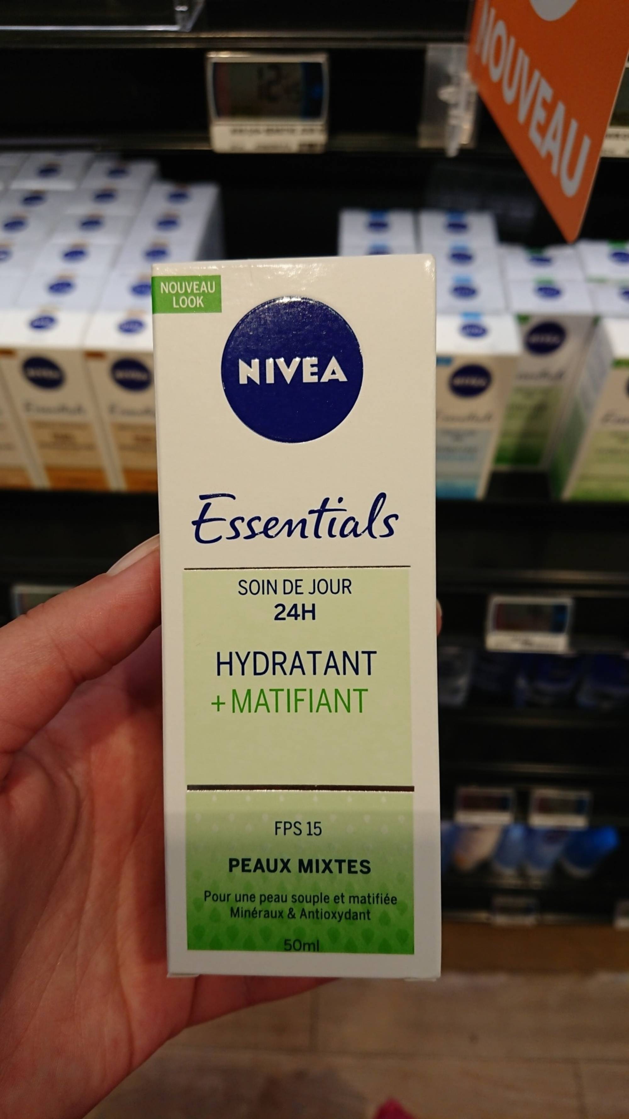NIVEA - Essentials - Soin de jour 24h hydratant + matifiant