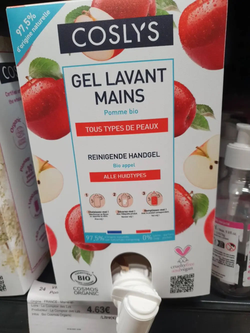 COSLYS - Pomme bio - Gel lavant mains 