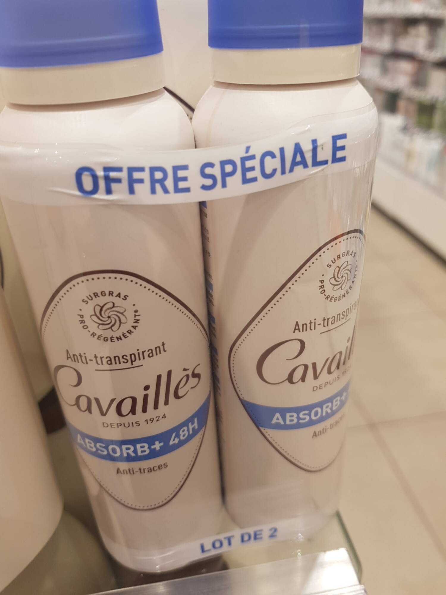 CAVAILLES - Anti-transpirant absorb+ 48h