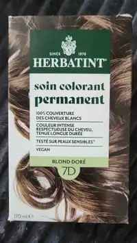 HERBATINT - Soin colorant permanent blond doré 7D