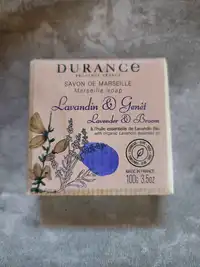 DURANCE - Lavandin & genêt - Savon de Marseille