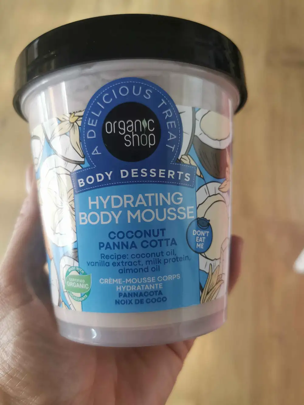 ORGANIC SHOP - Crème-mousse corps hydratante pannacota noix de coco