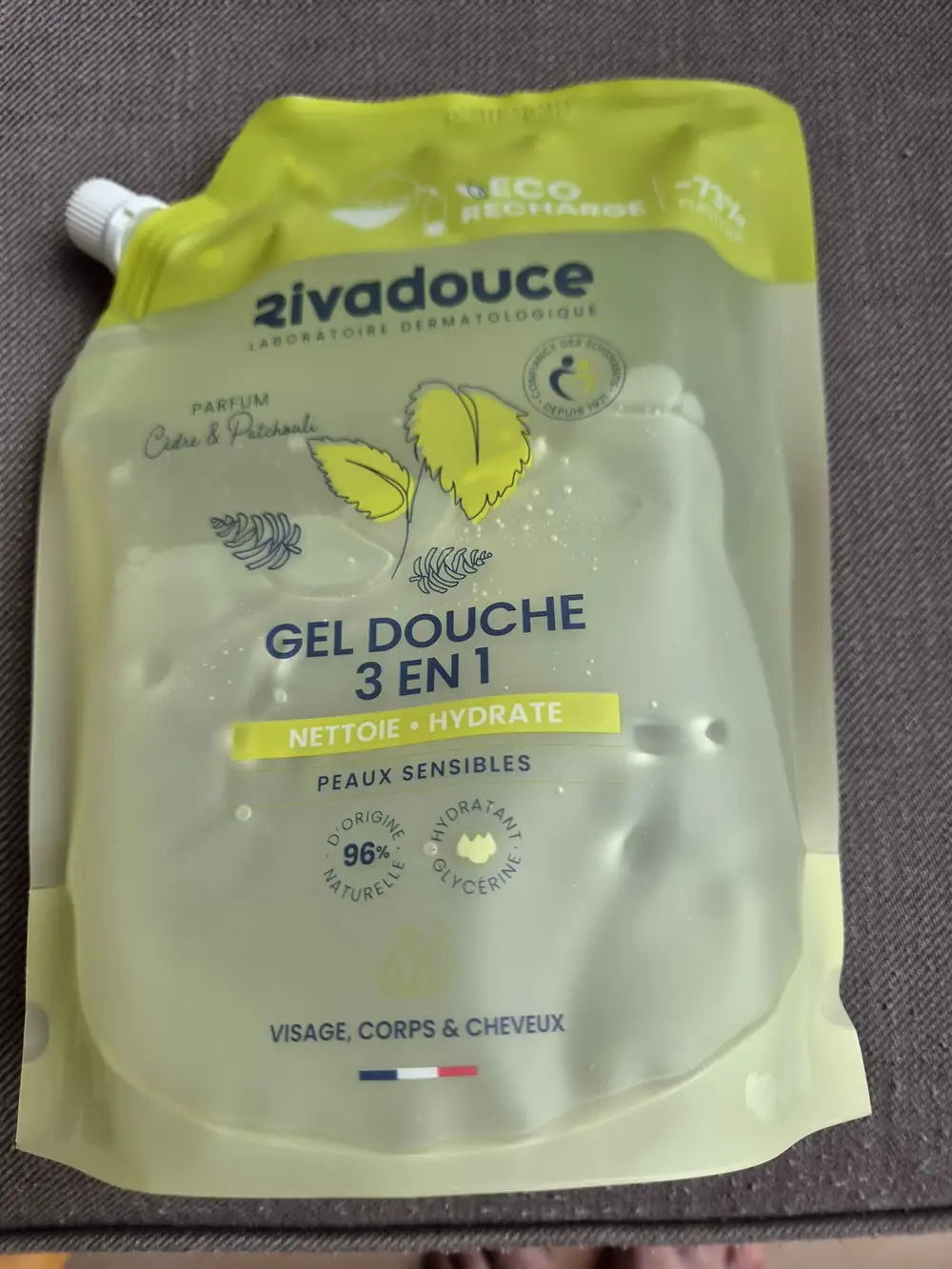 RIVADOUCE - Gel douche 3 en 1 parfum cidre et patchouli