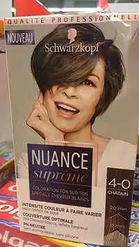 SCHWARZKOPF - Nuance suprême - Coloration ton sur ton 4-0 châtain