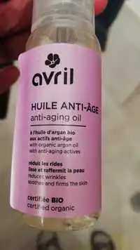 AVRIL - Huile anti-âge à l'huile d'argan bio