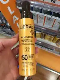 LIÉRAC - Sunissime - Lait protecteur anti-âge global SPF 50