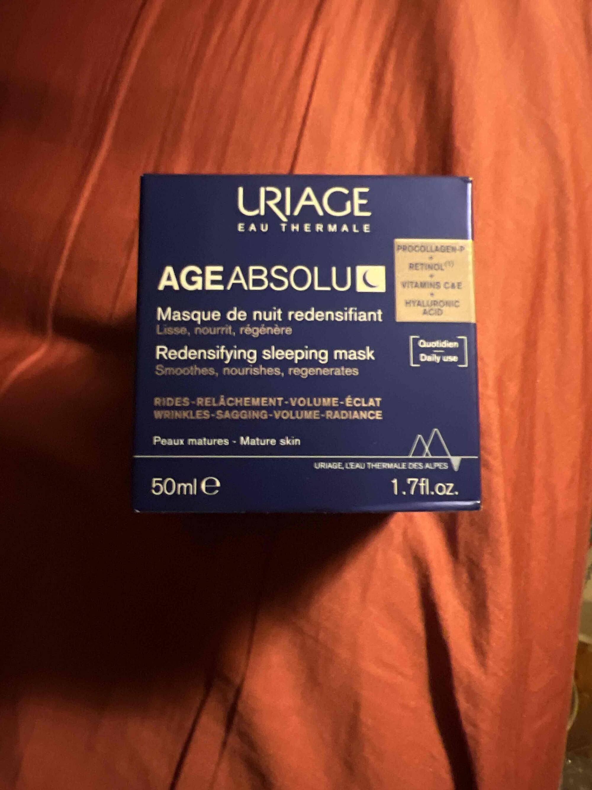 URIAGE - Age absolu - Masque de nuit redensifiant