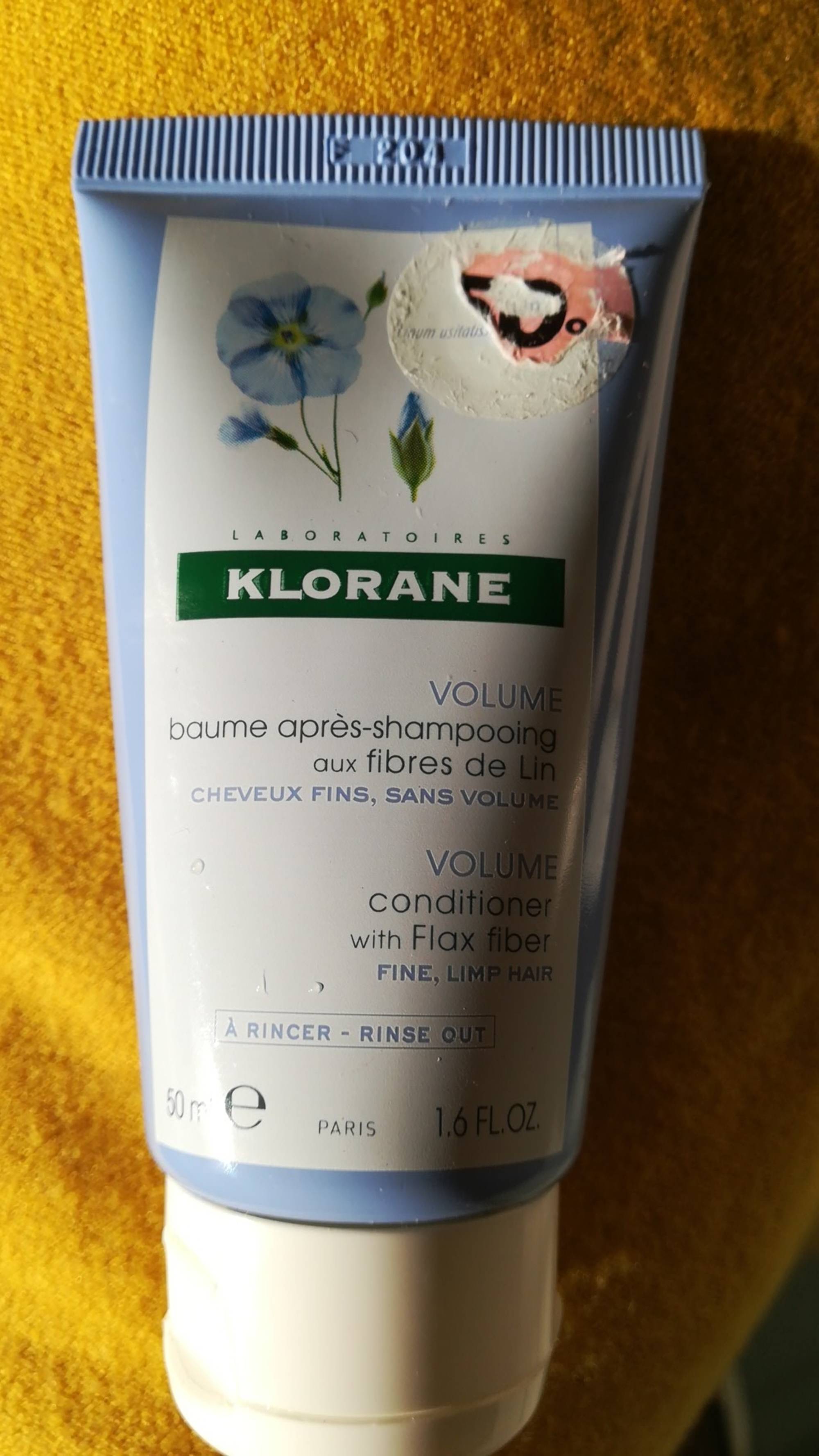 KLORANE - Volume - Baume après-shampooing au fibres de lin