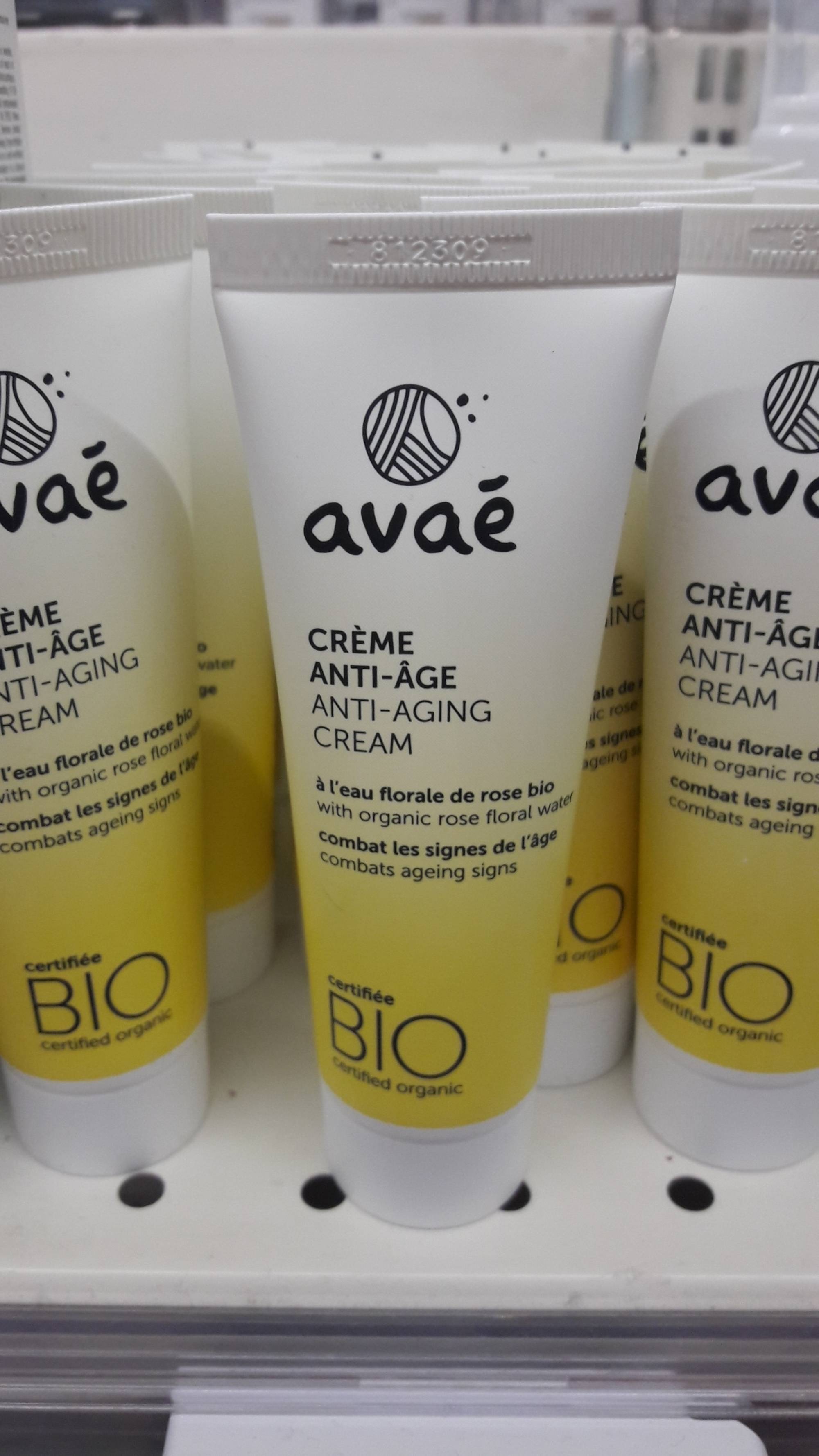 AVAÉ - Crème anti-âge bio