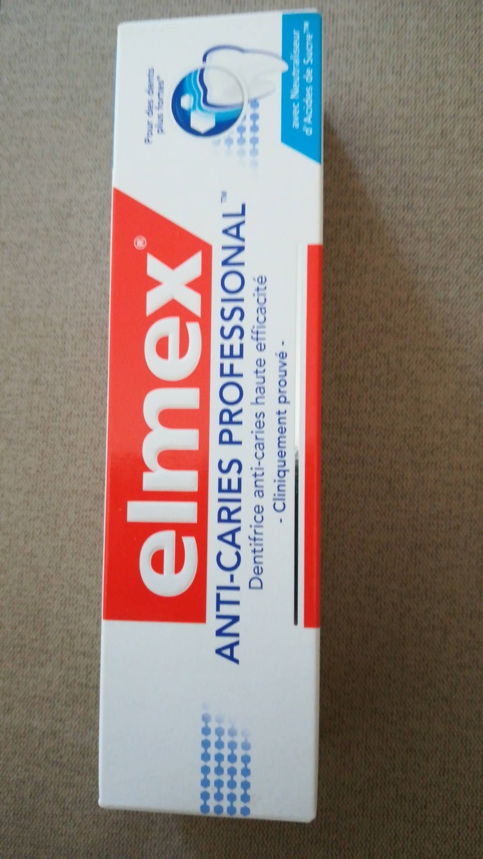 ELMEX - Anti-caries professional - Dentifrice anti-caries haute efficacité