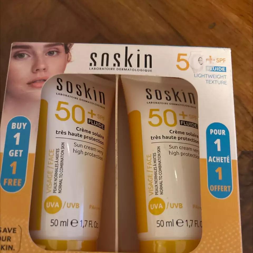 SOSKIN - Crème solaire SPF 50+ fluide