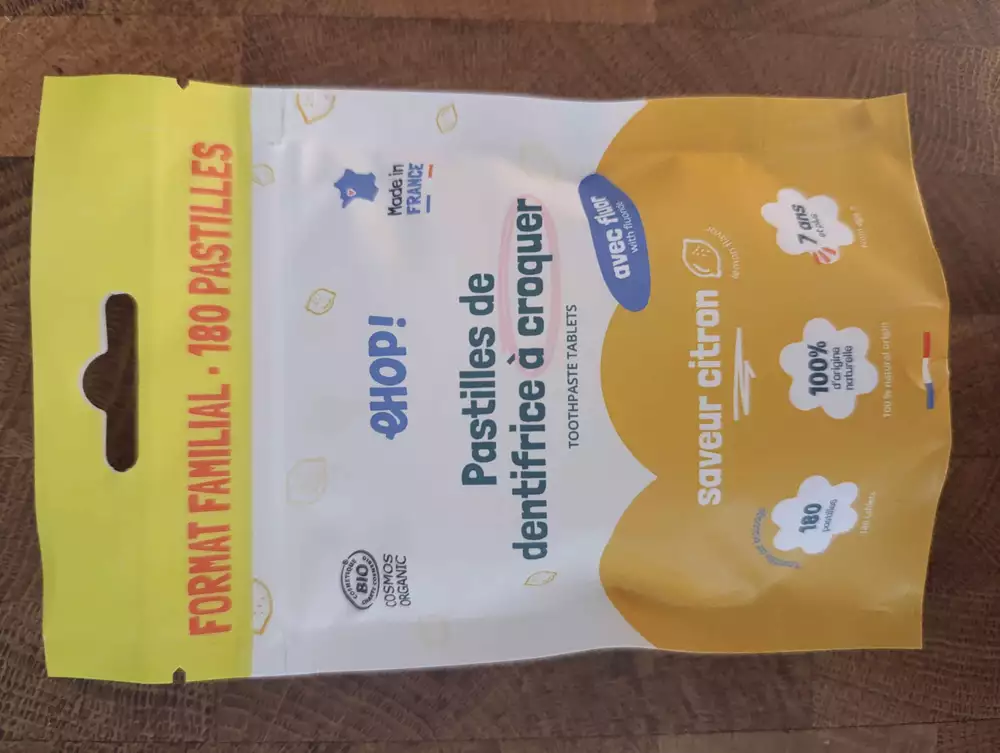 EHOP - Saveur citron - Pastilles de dentifrice à croquer