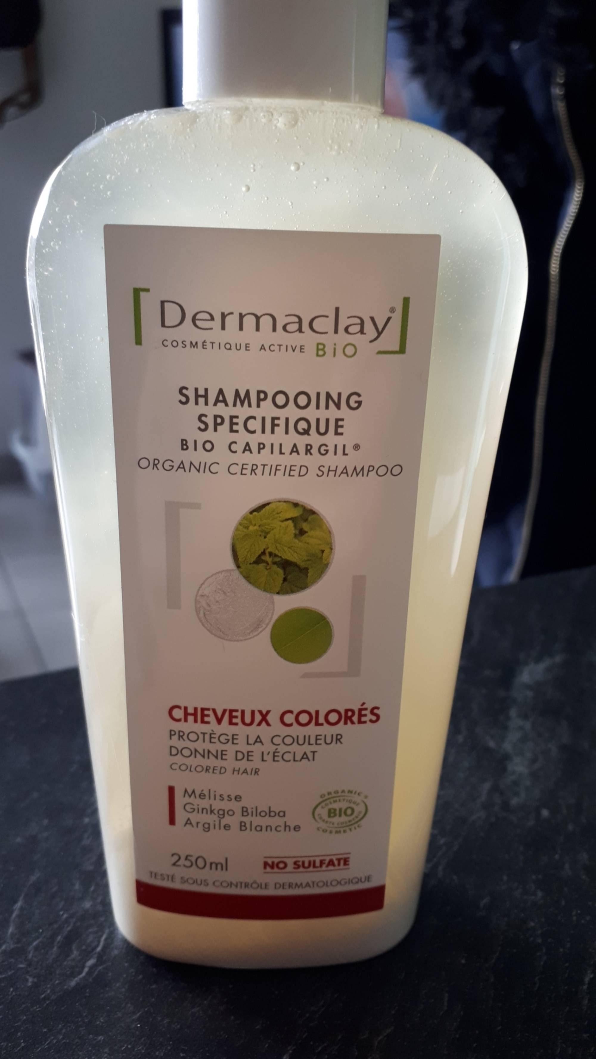 DERMACLAY - Shampooing specifique pour cheveux colorés