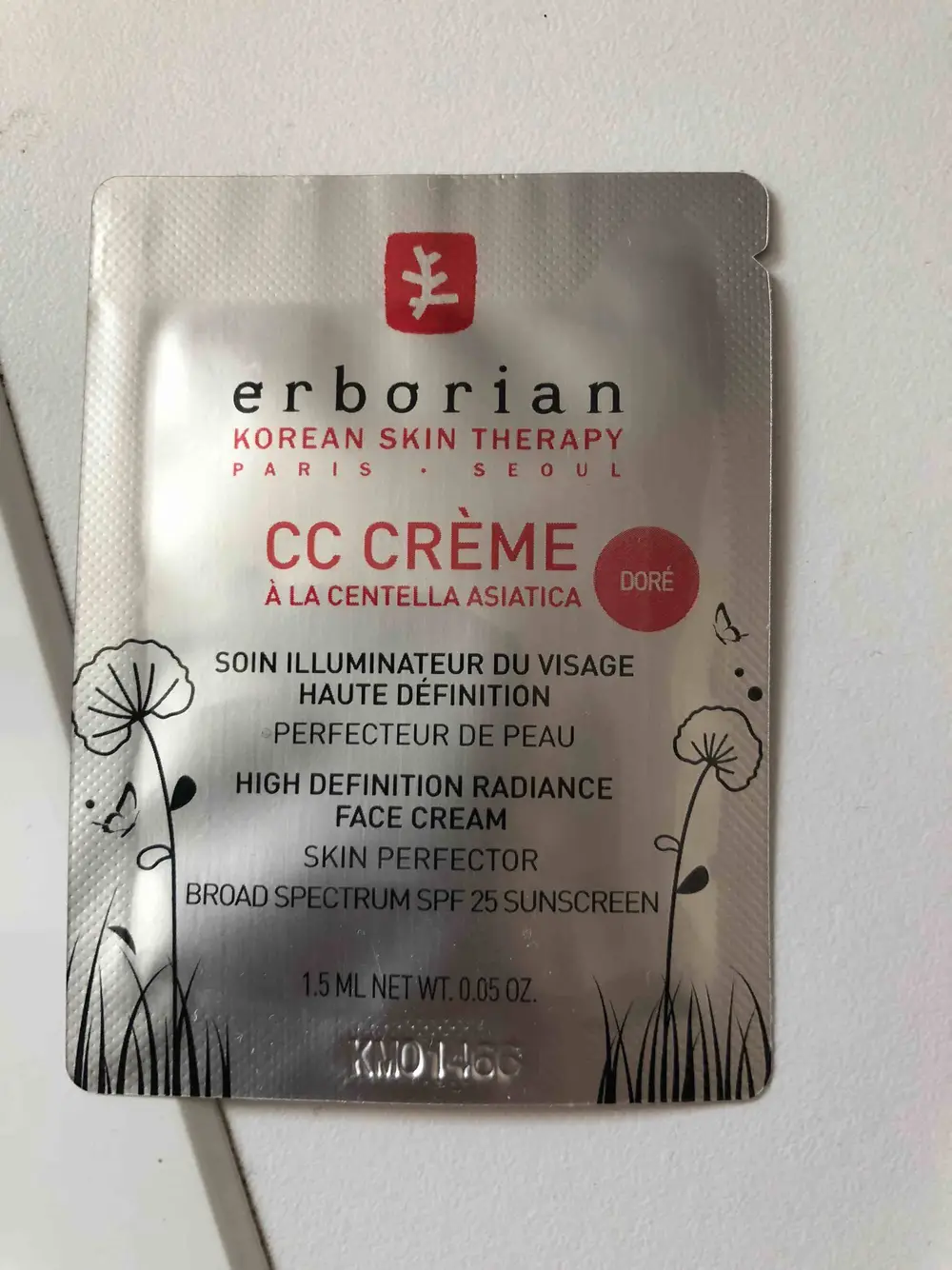 ERBORIAN - CC crème à la centella asiatica doré 