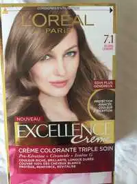 L'ORÉAL - Excellence crème - Crème colorante triple soin 7.1 Blonde cendré