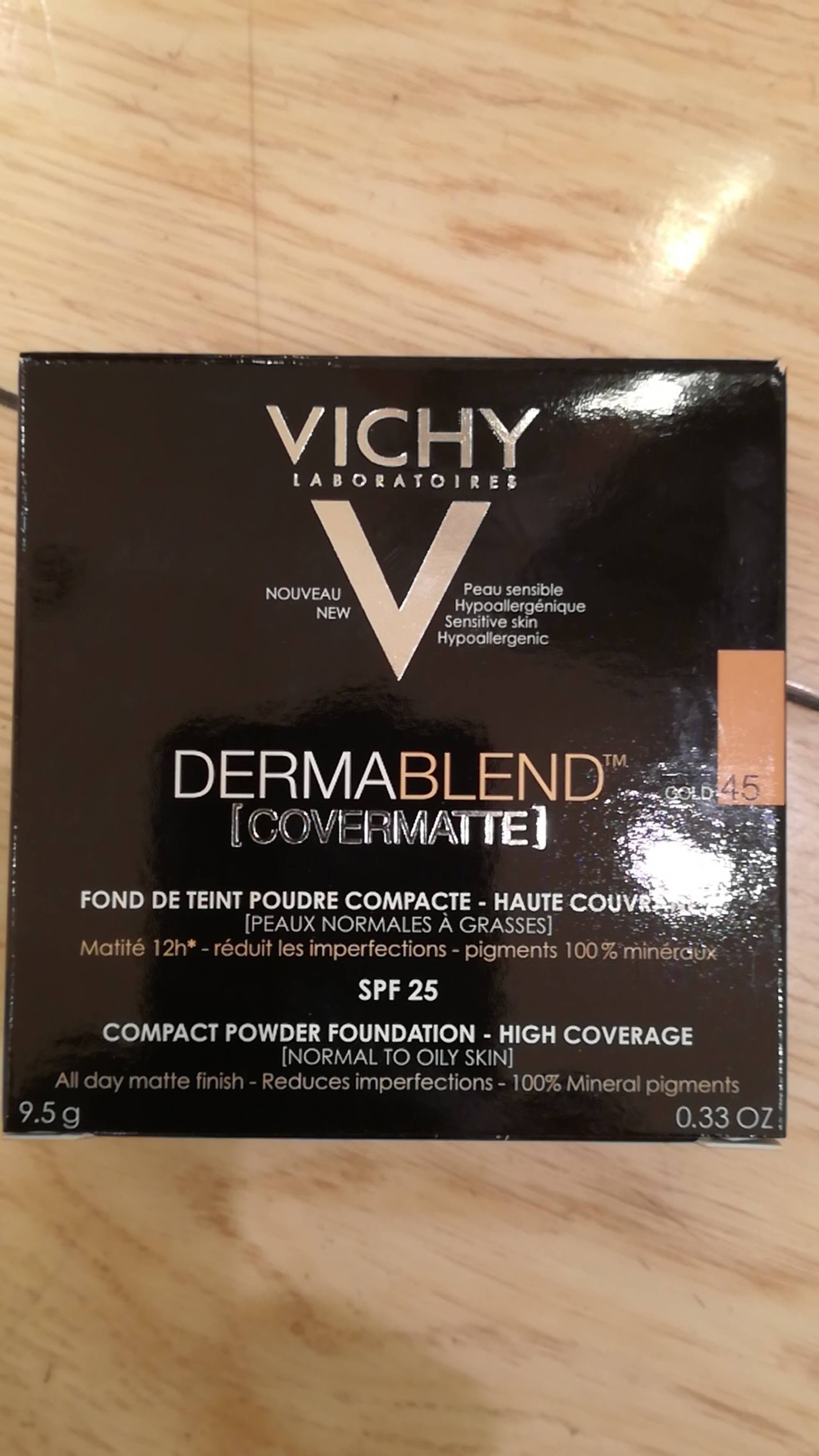 VICHY - Dermablend covermatte - Fond de teint poudre compacte SPF 15 - 45 Gold