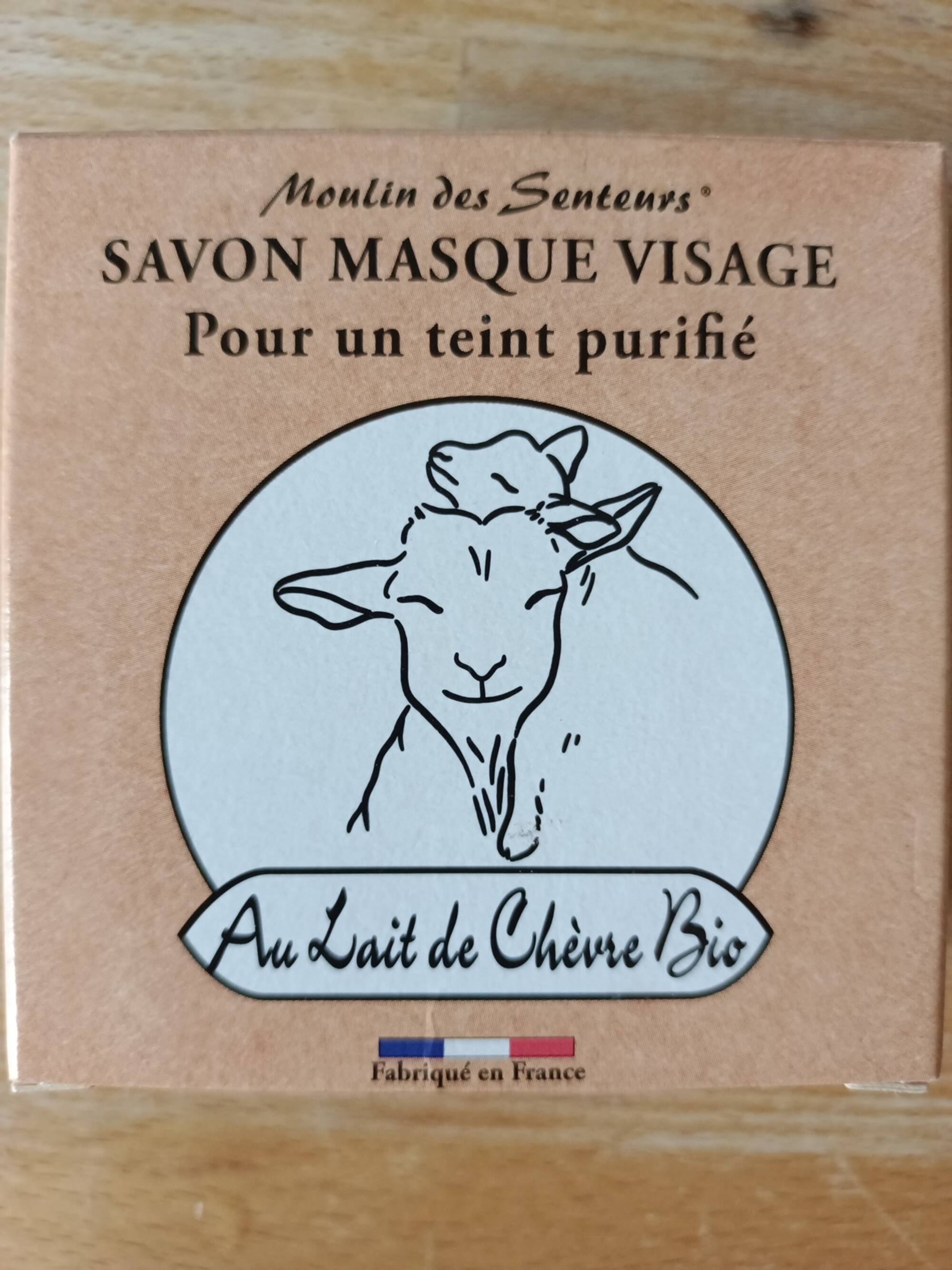 MOULIN DES SENTEURS - Savon masque visage au lait de chèvre bio