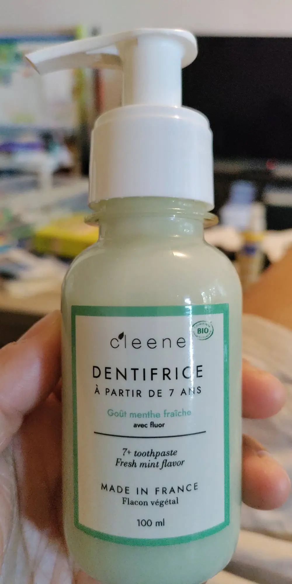 CLEENE - Dentifrice 7 ans et +  goût menthe fraîche