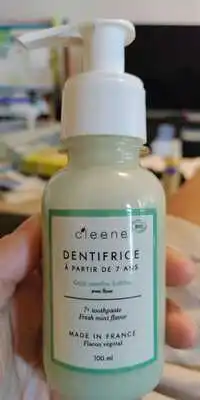 CLEENE - Dentifrice 7 ans et +  goût menthe fraîche