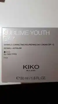 KIKO - Sublime youth -Wrinkle correcting nourishing day cream