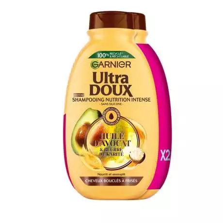 ULTRA DOUX - ULTRA DOUX Ganier ultra doux shampoing nutrition avocat karité lot de 2 x 300ml
