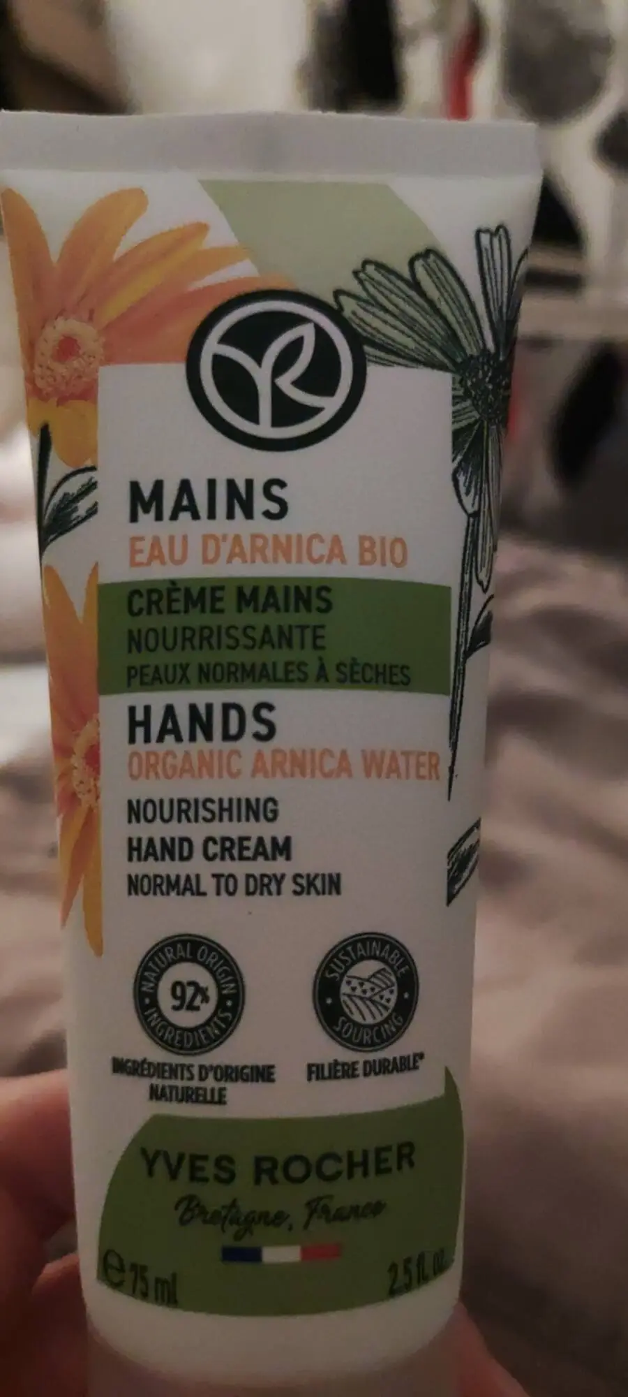 YVES ROCHER - Eau d'arnica bio - Crème mains nourrissante