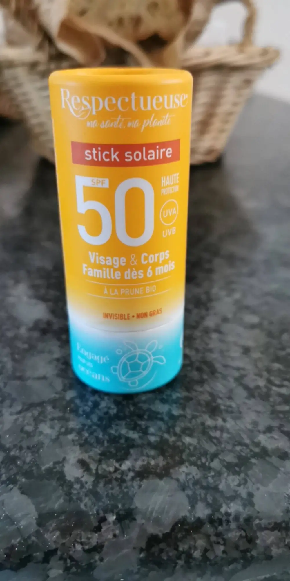 RESPECTUEUSE - Stick solaire visage & corps famille dès 6 mois
