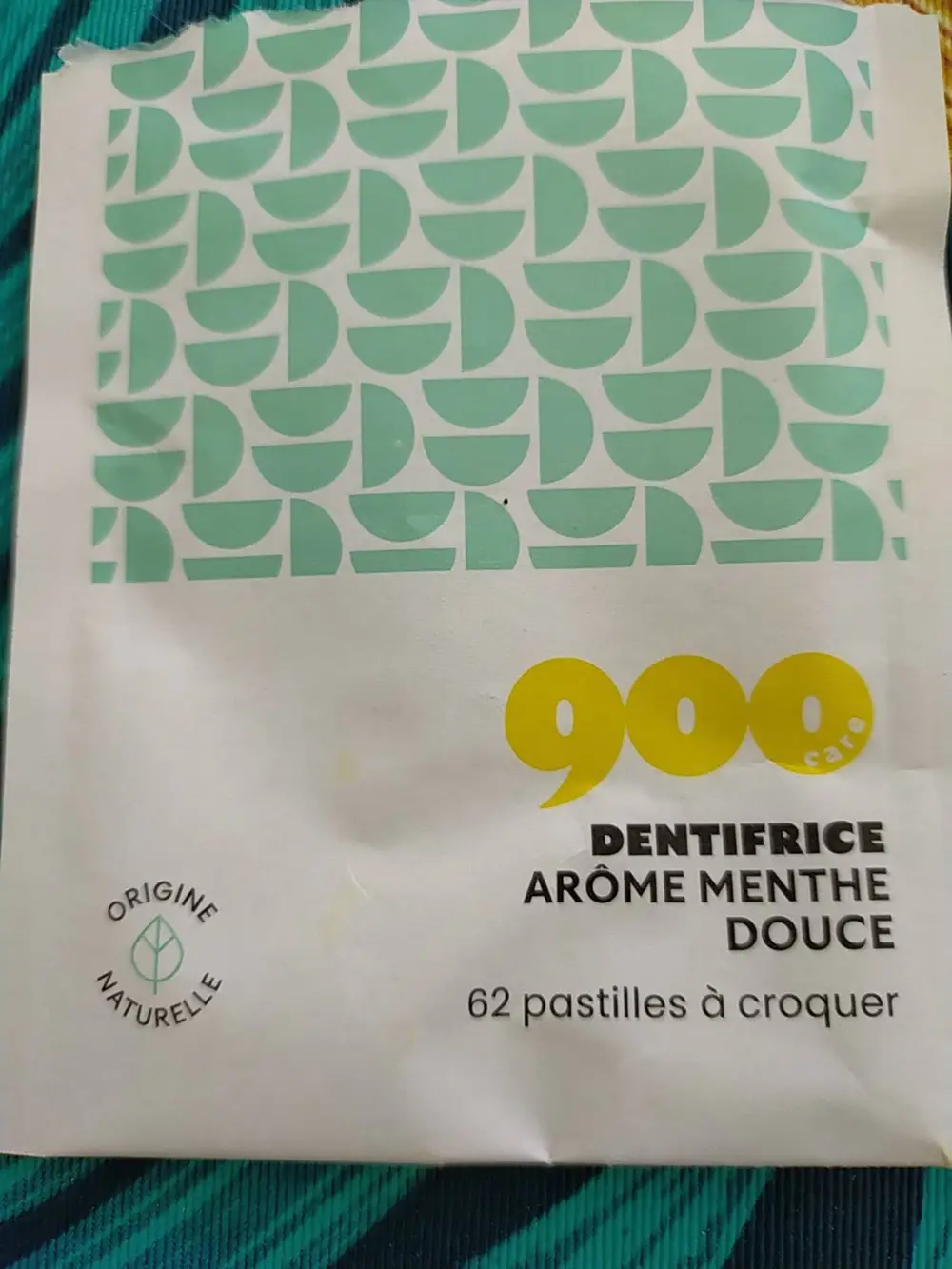 900.CARE - Dentifrice à croquer arôme menthe douce 