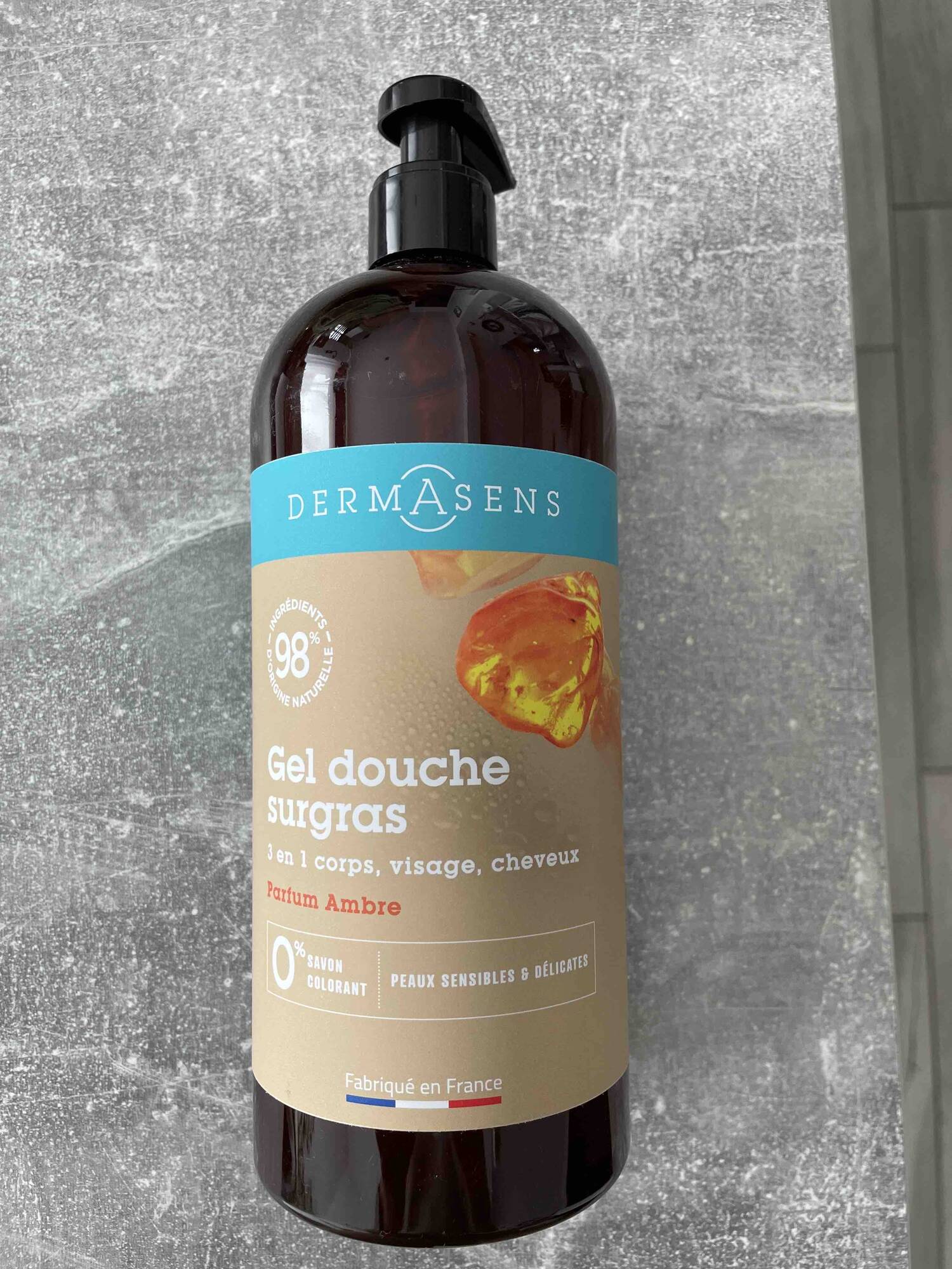 DERMASENS - Gel douche surgras parfum ambre