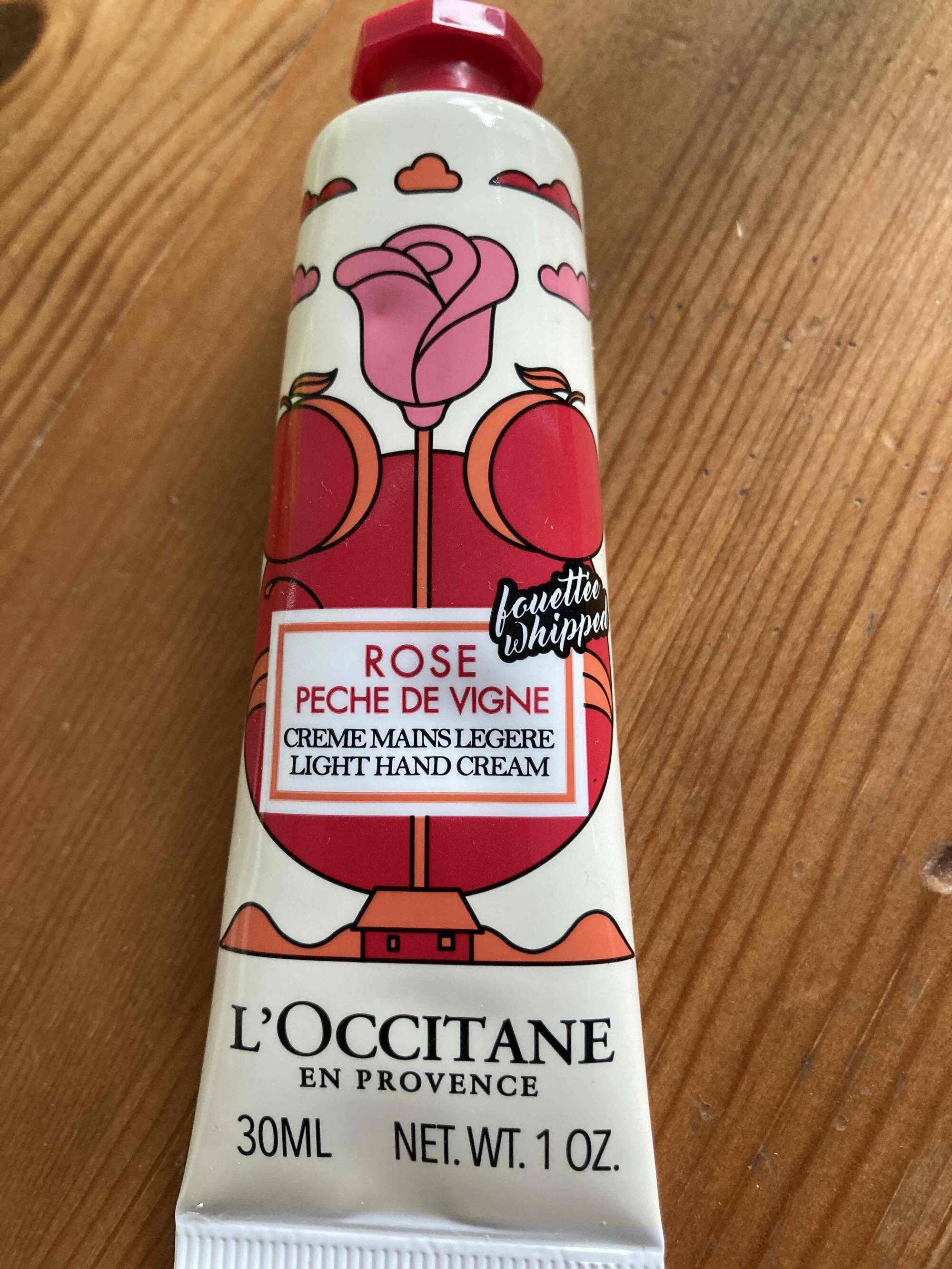 L'OCCITANE EN PROVENCE - Rose pêche de vigne - Crème mains légère 