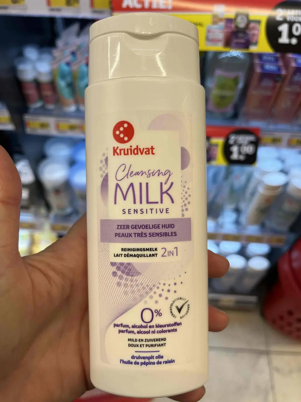 KRUIDVAT - Sensitive lait démaquillant 2 in 1