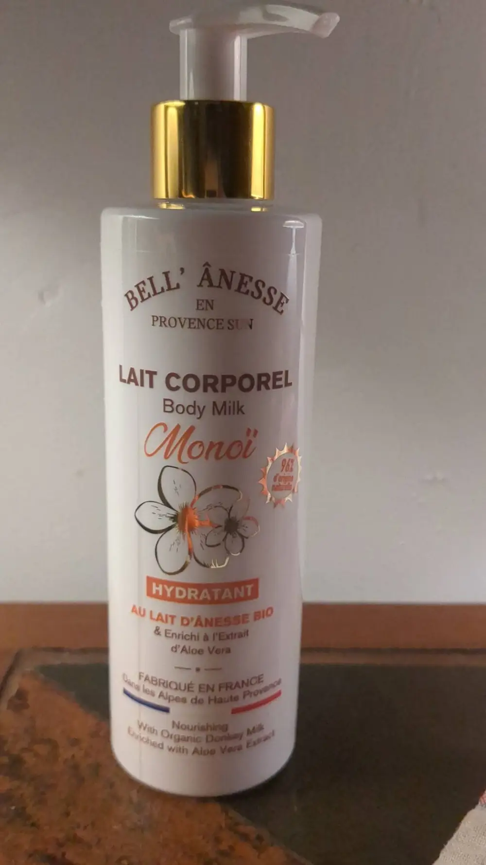 BELL'ÂNESSE EN PROVENCE - Monoï hydratant - Lait corporel au lait d'ânesse bio