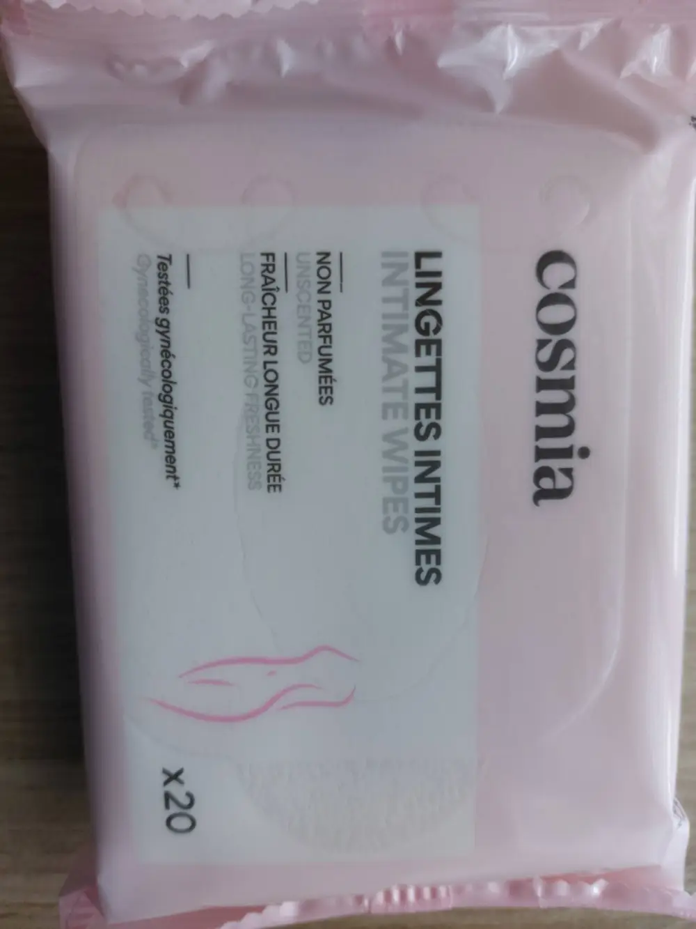 COSMIA - Lingettes intimes non parfumées